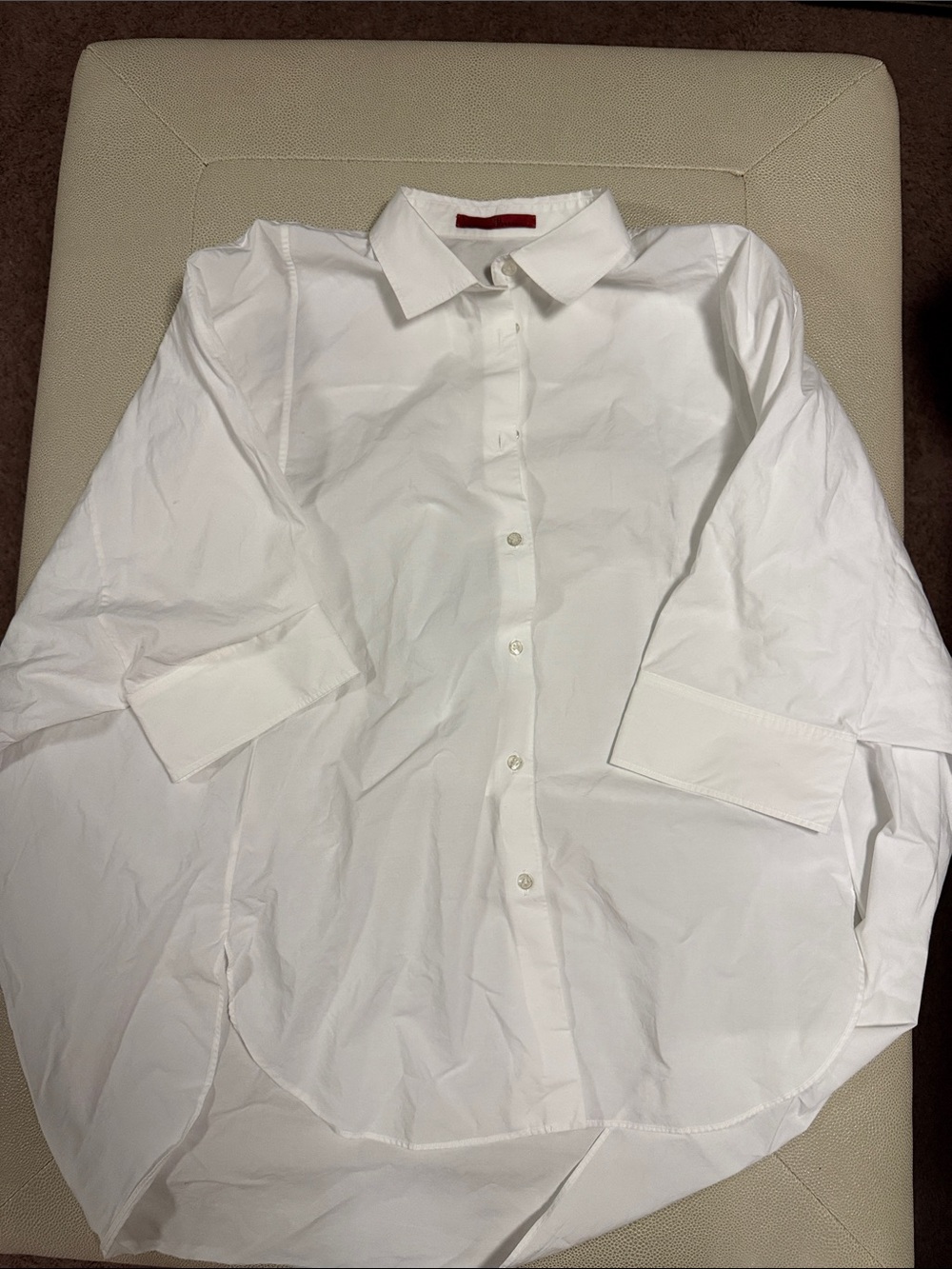 Carolina Herrera White Button-Down Cotton Shirt